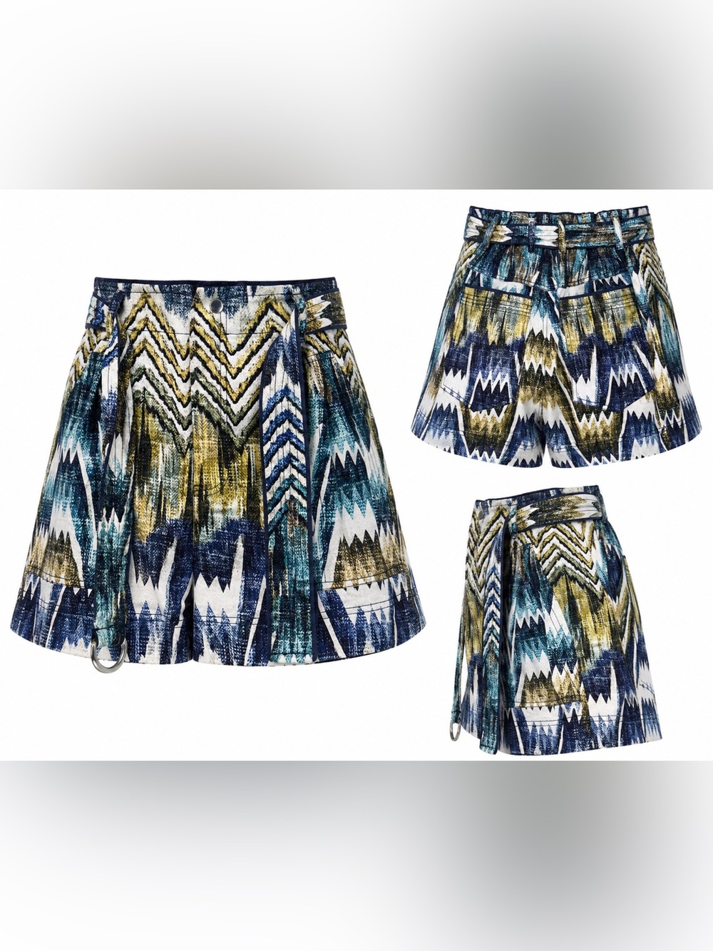 Chufy Abstract Print Cotton Shorts